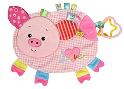 Pig Taggie Activity Blanket and Sensory Toy Baby Gifts for Newborns on Up