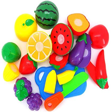 Baby Kids Education Toy, FTXJ Cute Mini Cutting Fruit Vegetable Pretend Play Children Kid Educational Toy 11PCS