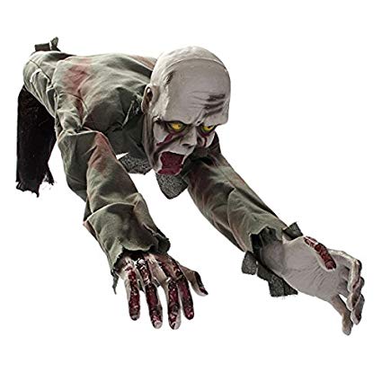 MareLight Electronic Crawling Light Sensored Halloween Horror Zombie Skeleton Bloody Haunted Animated Prop Decorations-