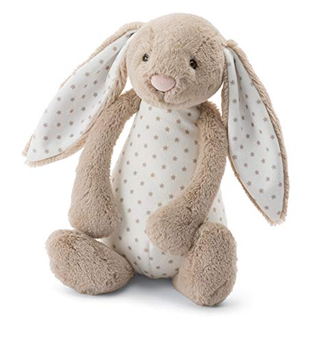 Jellycat Starry Bunny Chime Rattle, 11 inches