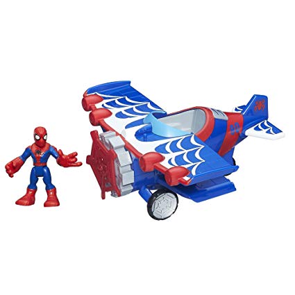 Playskool Heroes Marvel Super Hero Adventures Stunt Wing Spider Plane with Spider-Man