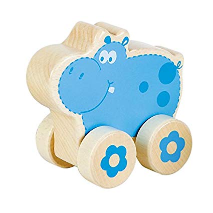 Fat Brain Toys Nature Buddies Wooden Rollers - Hippo