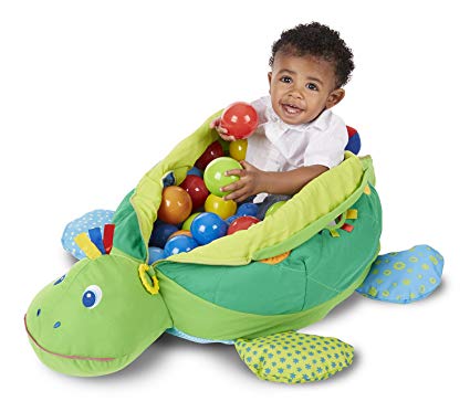 Melissa & Doug Kids Turtle Ball Pit With 60 Balls