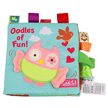 Soft Book Crinkle Cloth Book Baby Toy, Animal Puzzle Cloth Book Cloth Development Books. (Owl)