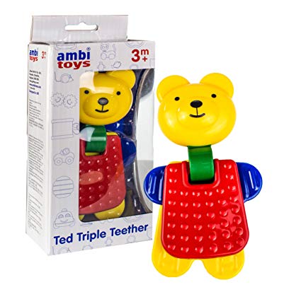 Ambi Toys Ted Triple Teether Toy