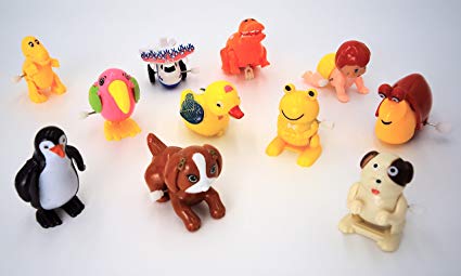 8 Pc Assorted Wind up Toys, Animals, Cars Etc.
