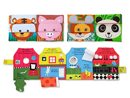 Melissa & Doug Soft Activity Baby Book Set: Mix and Match and Have You Seen My Puppy?