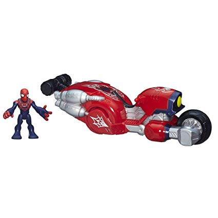 Playskool Heroes Marvel Super Hero Adventures Web-Wheelin’ Bike with Ultimate Spider-Man